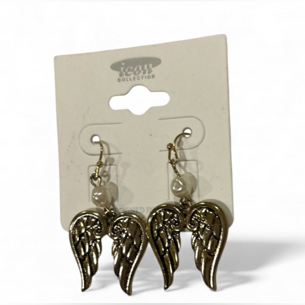 Icon Collection Gold Angel Wing Earrings